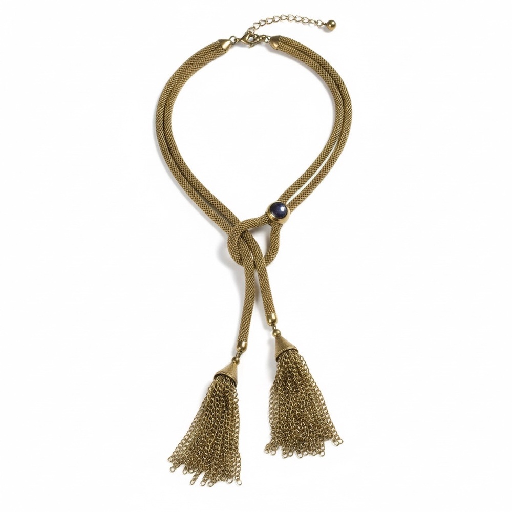 Vintage 1970 Mesh With Loop Necklace